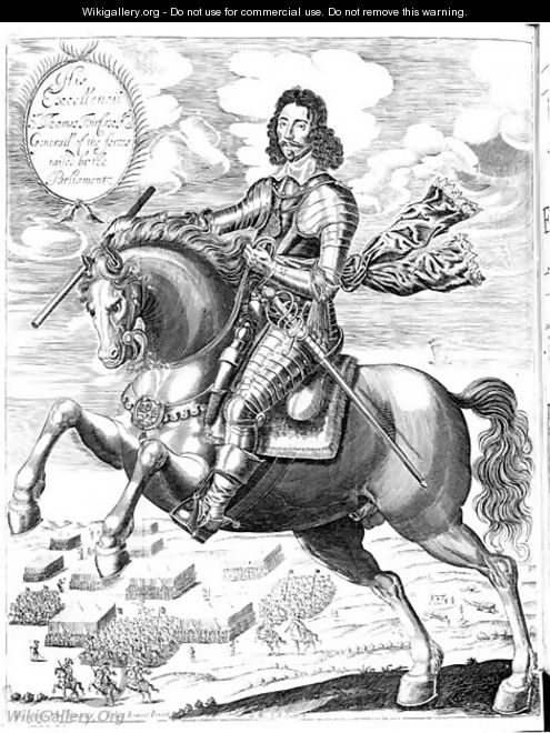 Equestrian portrait of his Excellency Sir Thomas Fairfax (1617-71) - Edward Bower