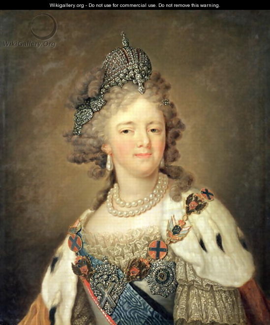 Portrait of Empress Maria Fyodorovna - Vladimir Lukich Borovikovsky