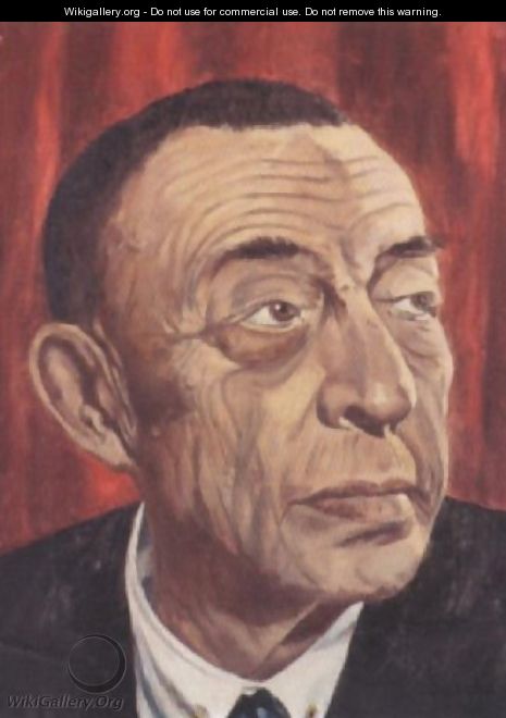 Portrait of Sergei Rachmaninov - Alexandr Alekseevich Borisov