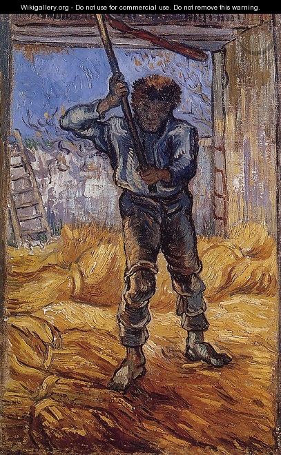 The Thrasher (after Millet) - Vincent Van Gogh