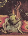 The Last Judgement (detail of a man being eaten by a monster) c.1504 - Hieronymous Bosch