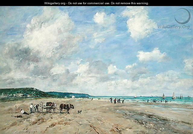 The Beach at Tourgeville 1893 - Eugène Boudin