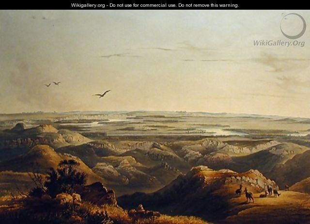 Junction of the Yellowstone and Missouri Rivers - Karl Bodmer