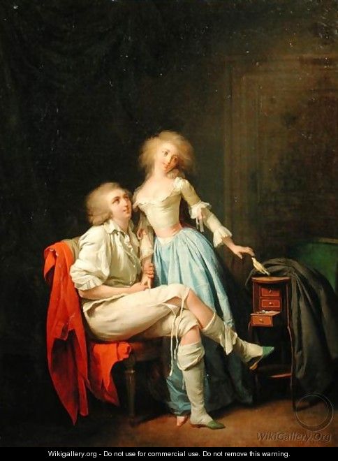 Couple with an Escaped Bird - Louis Léopold Boilly