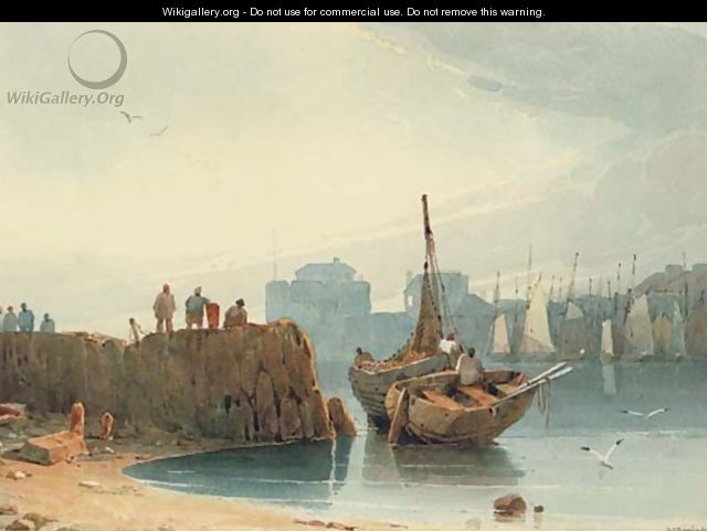 The harbour, Le Havre - Richard Parkes Bonington