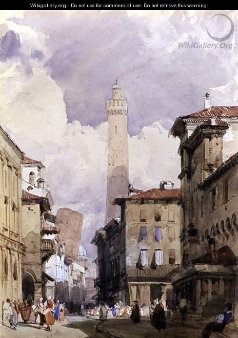 Bologna- The Leaning Towers, c.1826 - Richard Parkes Bonington