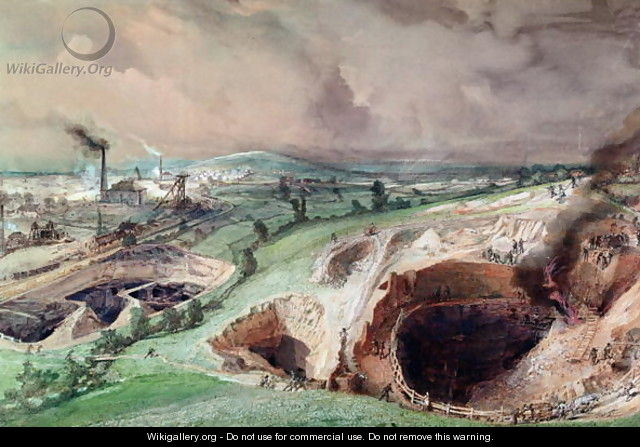 Open-cast Mines at Blanzy, Saone-et-Loire, 1857 - Ignace Francois Bonhomme