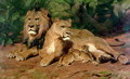 The Lion at Home 1881 - Rosa Bonheur