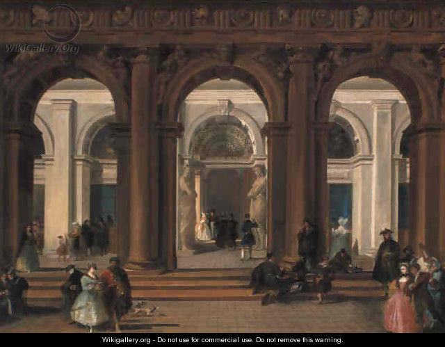 The entrance to the Biblioteca Marciana, Venice - Giuseppe Bernardino Bison