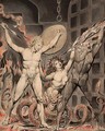 Satan, Sin, and Death- Satan Comes to the Gates of Hell - William Blake