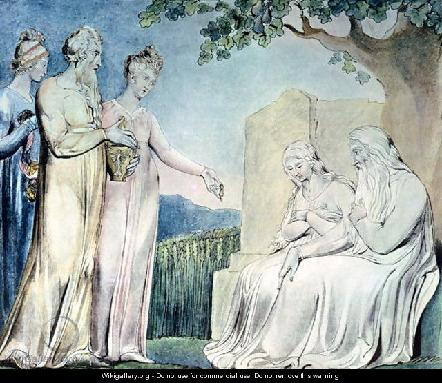 Illustrations of the Book of Job- Job accepting Charity, 1825 - William Blake