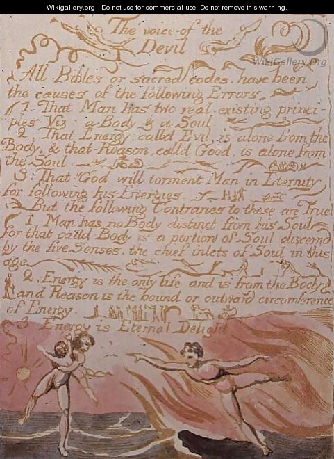 The Marriage of Heaven and Hell- The Voice of the Devil, c.1790 - William Blake