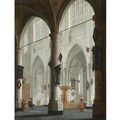 The interior of the Laurenskerk, Rotterdam 1654 - Daniel de Blieck