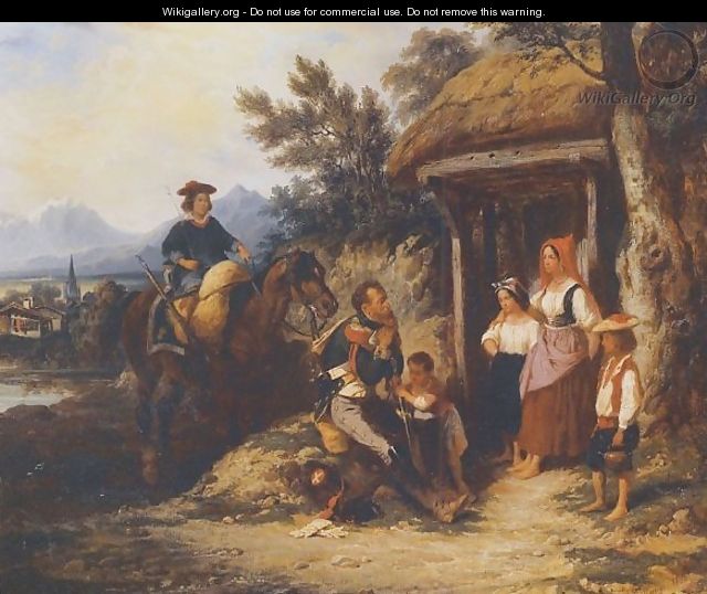 Le repos du soldat 1838 - Joseph-Louis Hippolyte Bellange