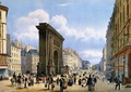 View of the Porte St. Denis, from 'Promenades dans Paris et ses environs', c.1840 - Philippe Benoist