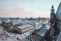 View of Les Halles in Paris taken from Saint Eustache upper gallery, c. 1870-80 - Felix Benoist