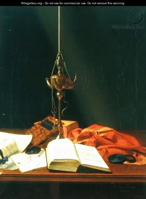 Still life with a Bible, 1821 - Karl von Bergen