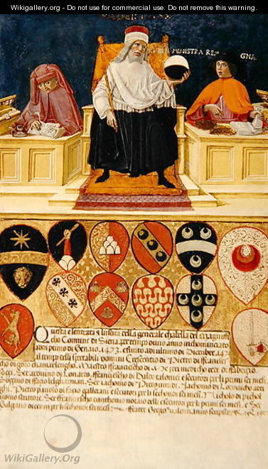 Good government in the public finance office, 1474 - Benvenuto Di Giovanni Guasta