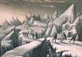 The Glacier du Tacconnay - George Baxter