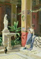In a Courtyard in Pompeii 1878 - Luigi Bazzani