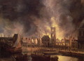 The Great Fire in the Old Town Hall, Amsterdam 1652 - Jan Abrahamsz. Beerstraten