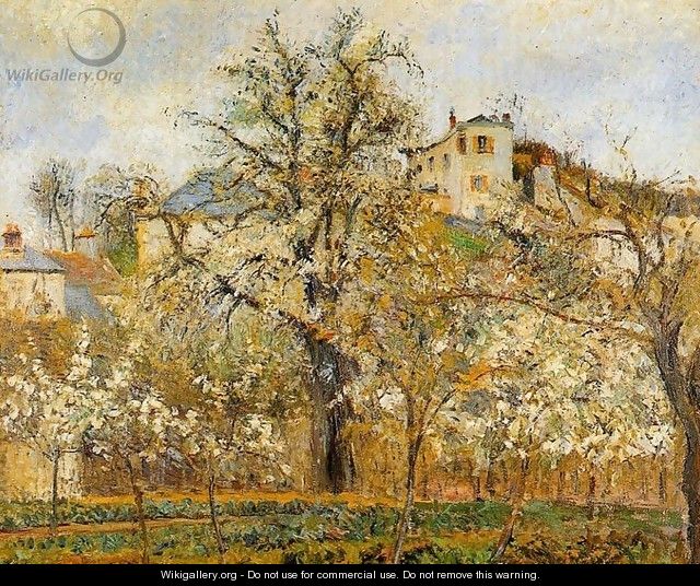 Kitchen Garden with Trees in Flower, Pontoise 1877 - Camille Pissarro