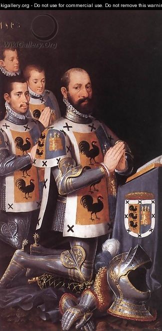 Portrait of Jan Lopez Gallo and His Three Sons 1568 - Pieter Pourbus