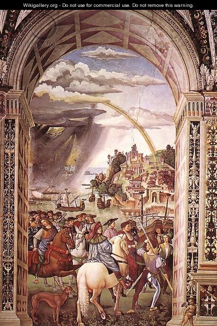 Aeneas Piccolomini Leaves for the Council of Basle 1502-08 - Bernardino di Betto (Pinturicchio)