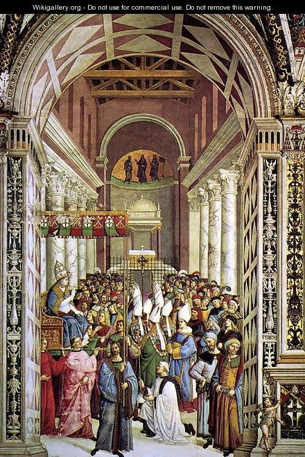 Aeneas Piccolomini Crowned as Pope 1502-08 - Bernardino di Betto (Pinturicchio)