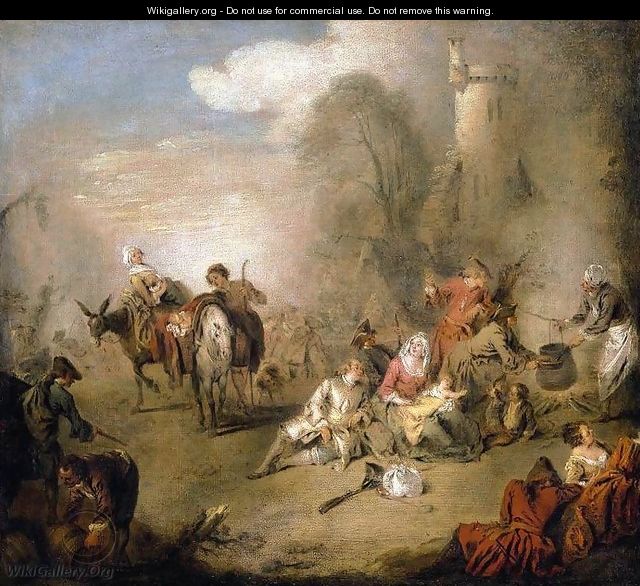 Soldiers and Camp Followers Resting from a March c. 1730 - Jean-Baptiste Joseph Pater
