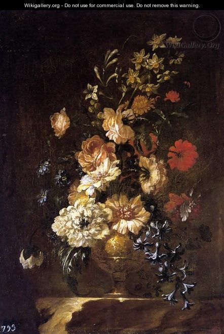 Vase of Flowers c. 1690 - Francisco Perez Sierra