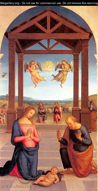 Nativity (From the Polyptych of St. Augustine) 1506-10 - Pietro Vannucci Perugino
