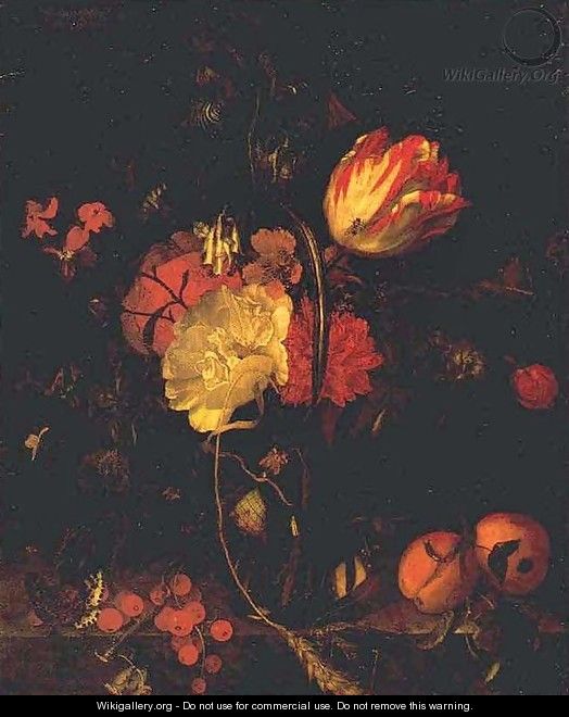 Flowers and Fruit 1670s - Maria van Oosterwijk