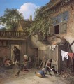 The Cottage Dooryard 1673 - Adriaen Jansz. Van Ostade