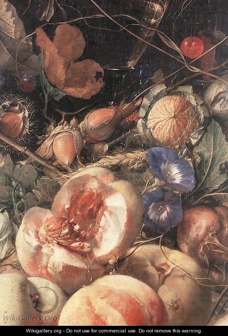 Still Life With Flowers And Fruit (detail) - Cornelis De Heem
