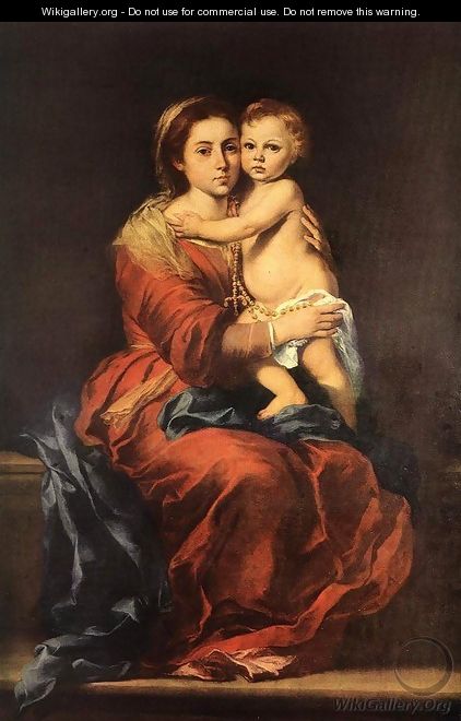 Virgin and Child with a Rosary 1650-55 - Bartolome Esteban Murillo