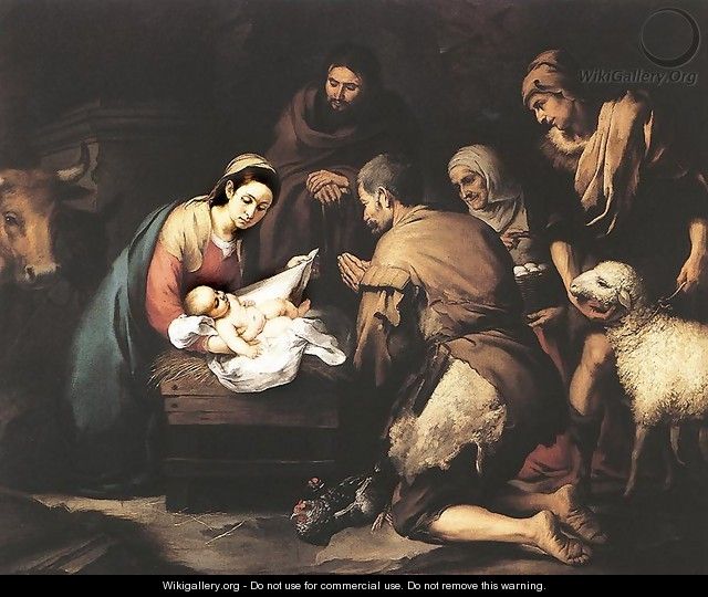 Adoration of the Shepherds 1650-55 - Bartolome Esteban Murillo
