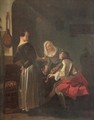 Violinist and Two Serving Women 1663-65 - Jacob Ochtervelt