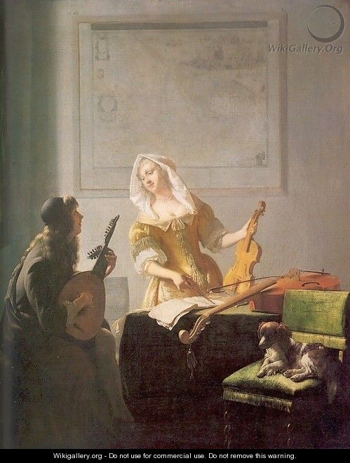 The Music Lesson 1671 - Jacob Ochtervelt