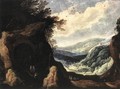 Rocky Landscape with Monks 1608 - Joos De Momper