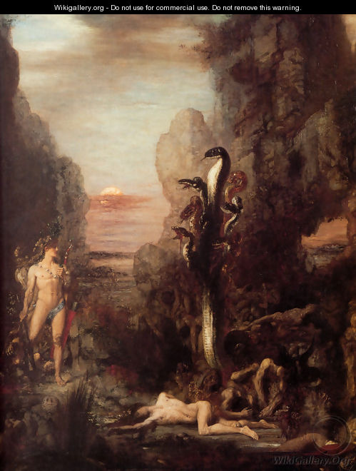 Hercules and the Lernaean Hydra 1869-76 - Gustave Moreau