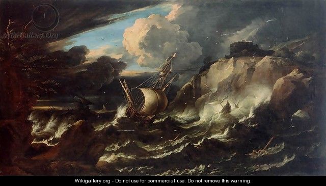 Storm at Sea - Pieter the Younger Mulier (Tampesta, Pietro)