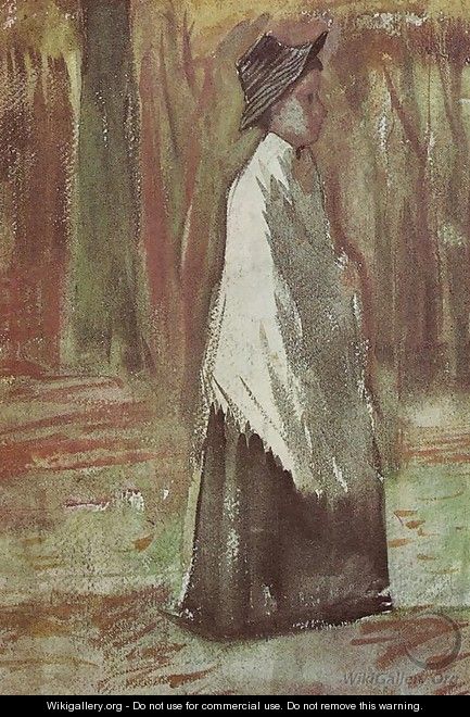 Woman in the Woods - Vincent Van Gogh