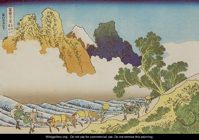 Back of Mount Fuji from Minobu River (Minobugawa ura Fuji) - Katsushika Hokusai