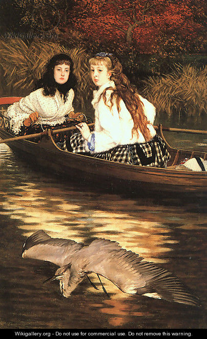 On the Thames- A Heron 1871-72 - James Jacques Joseph Tissot