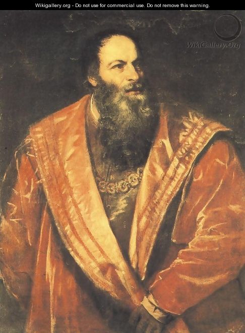 Portrait of Pietro Aretino 1545 - Tiziano Vecellio (Titian)
