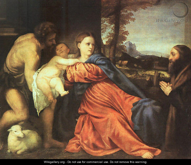 Holy Family and Donor 1513-14 - Tiziano Vecellio (Titian)