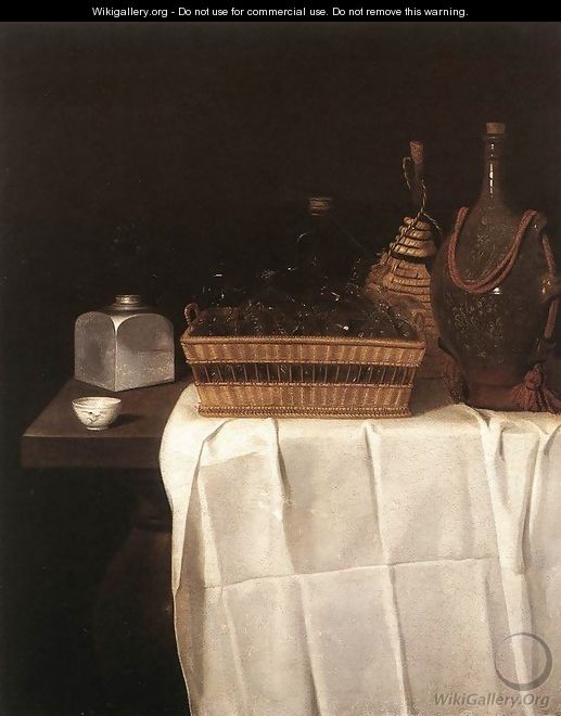 Still-Life with Glasses and Bottles 1641-44 - Sebastien Stoskopff