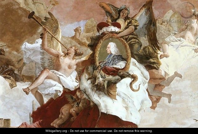 Apollo and the Continents (detail-2) 1752-53 - Giovanni Battista Tiepolo