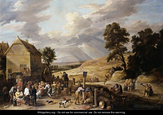 Peasants Dancing outside an Inn 1660s - David The Younger Teniers